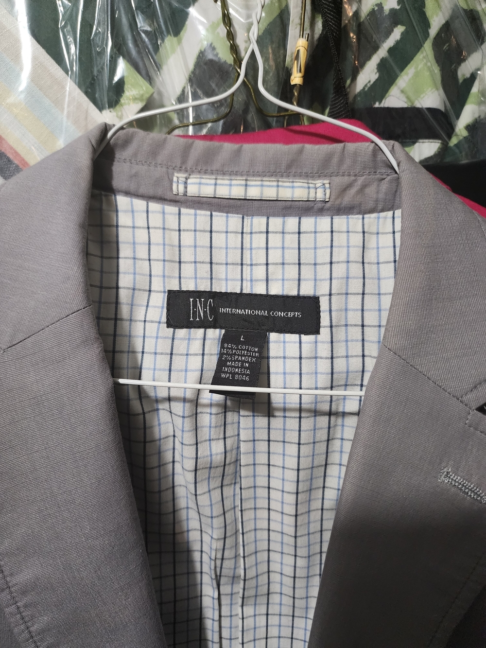 INC International Concepts Light Gray Men's Sport Coat